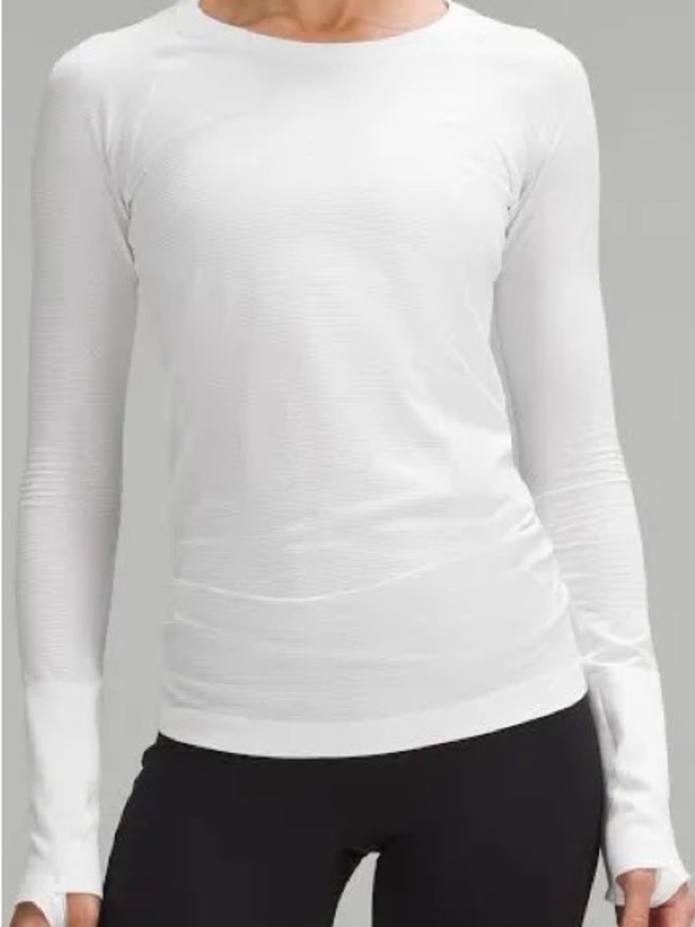 lululemon athletica White Long-Sleeve Crewneck Top